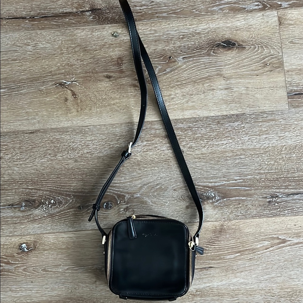 Black Leather Crossbody Bag